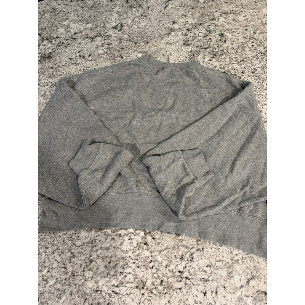 Nike Women’s Gray Fleece Sweatshirt Size Med Oversized Cropped Minimalist Swoosh - Picture 4 of 4